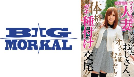 アイドル顔人妻に気に入られたおじさん、オスの本能むきだしで体格差ガチ種付け交尾！！ 葉月可恋